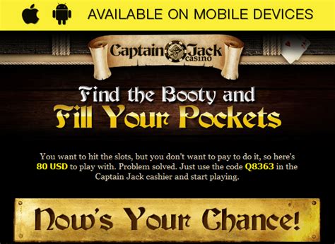 captain jack casino free chip codes